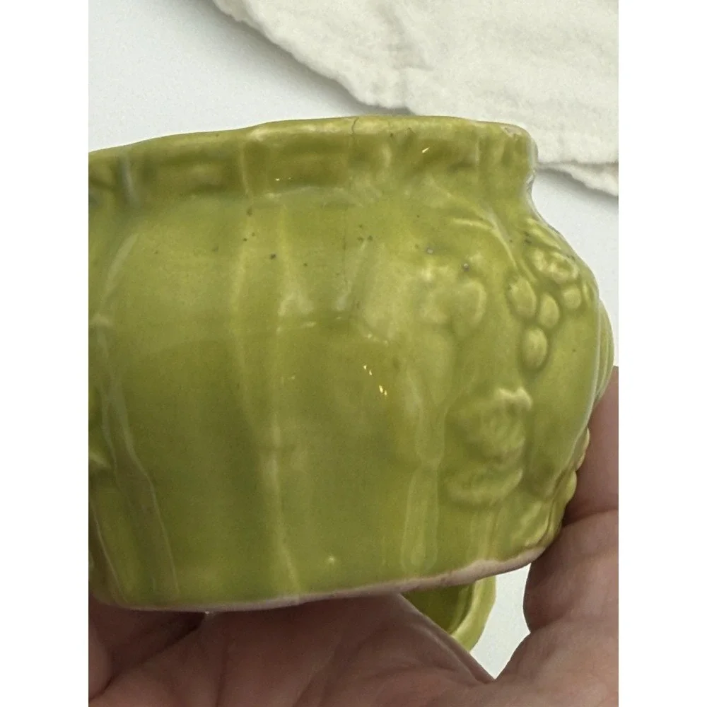 Set of 2‎ VTG Lenox Avocado Green Trinket Jar Handcrafted in Japan Fruit Design
